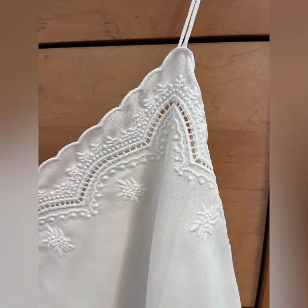 Sezane NWT Palma Top Ecru Cream Size EU 40 US 8 Silk Embroidered Camisole Top - Picture 8 of 13